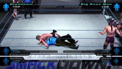 Bradshaw, Faarooq, Sable vs Big Boss Man, Smash, Jazz