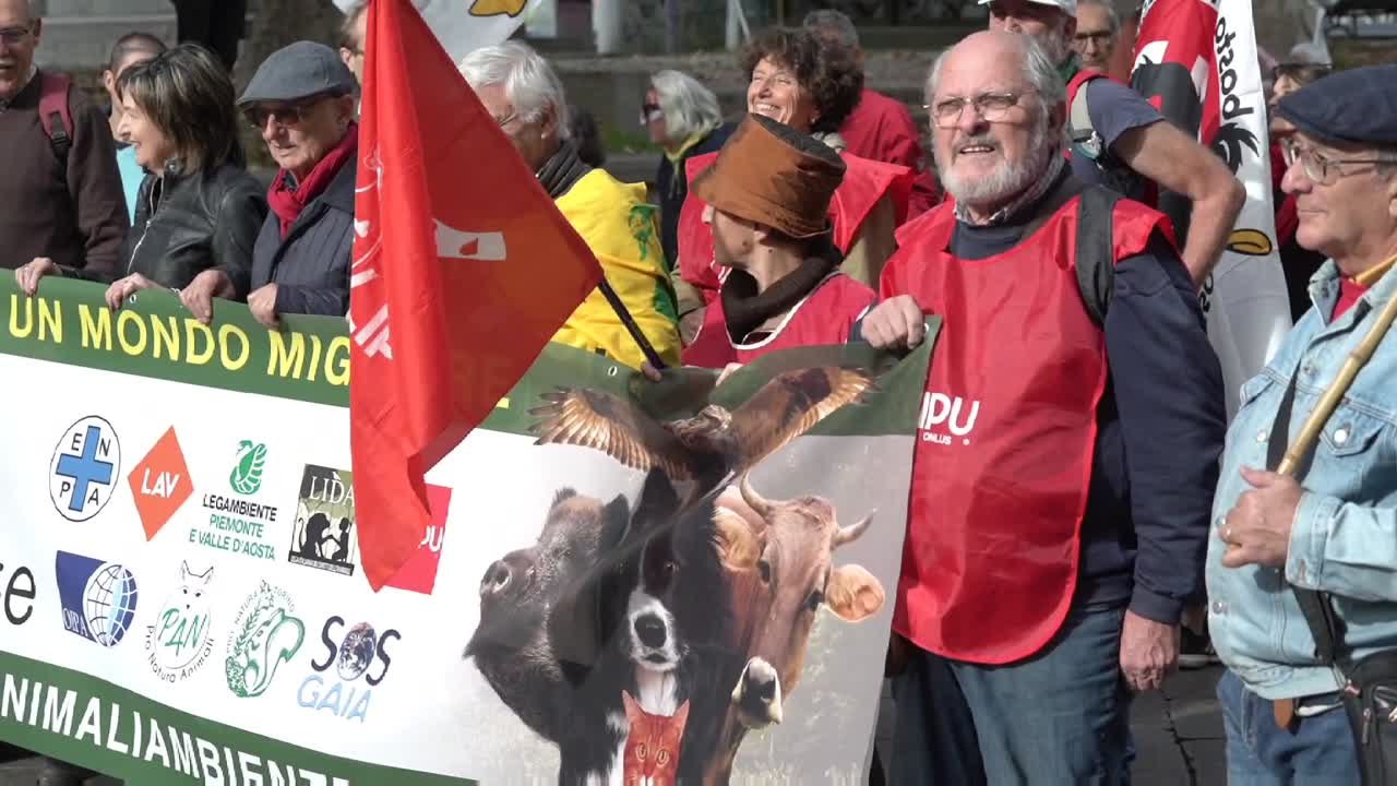 Torino in corteo per la difesa degli animali