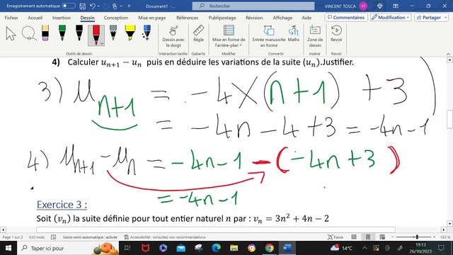 Correction exercices sur les suites