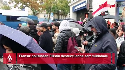 Fransız polisinden Filistin destekçilerine sert müdahale