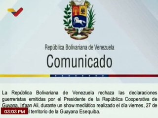 Gobierno Nacional rechaza las declaraciones de odio emitidas por parte del Pdte. Irfaan Alí