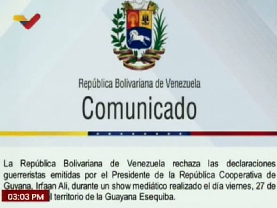 Gobierno Nacional rechaza las declaraciones de odio emitidas por parte del Pdte. Irfaan Alí