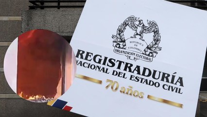 Download Video: Queman una sede de la Registraduría Nacional en Colombia a un día de las elecciones regionales