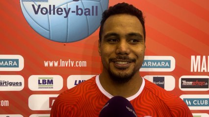 La réaction de Faipule Kolokilagi MVP du match Martigues Volley Saint-Quentin
