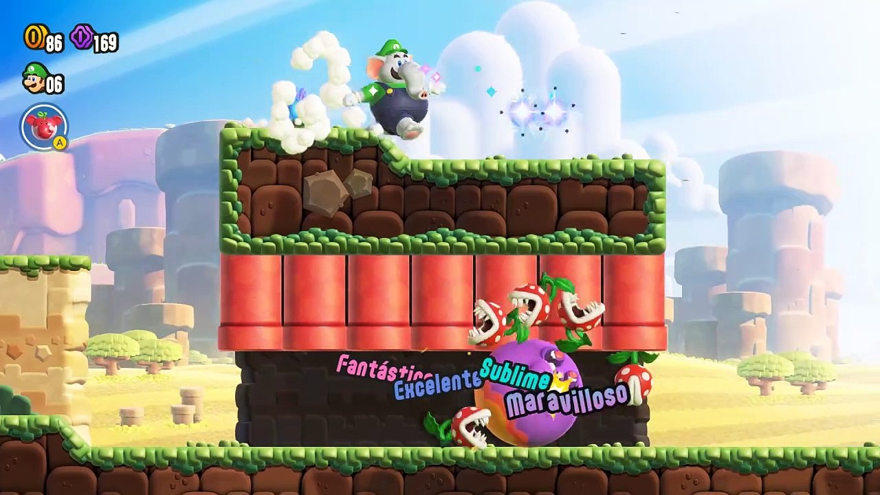 Super Mario Bros. Wonder - Aquí Vienen los Hipobótamos Completa - Gameplay Sin Comentarios