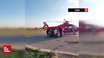 Ambulans helikopterle Van'a ulaştırılan hasta ameliyat edildi