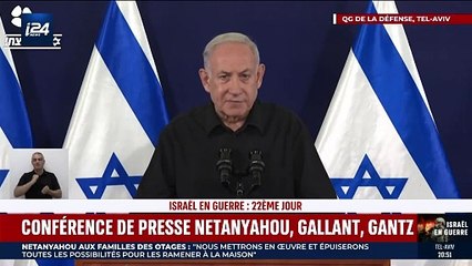 Benjamin Netanyahu prévient que la guerre sera "longue et difficile, en mer, sur terre et dans les airs"