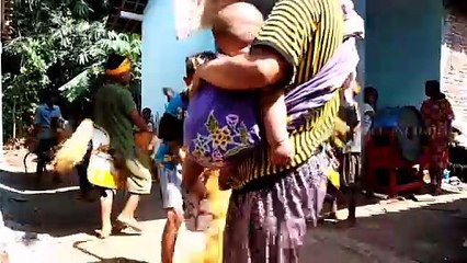 The children are playing the lumping horse game