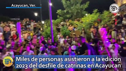Miles de personas asistieron a la edición 2023 del desfile de catrinas en Acayucan