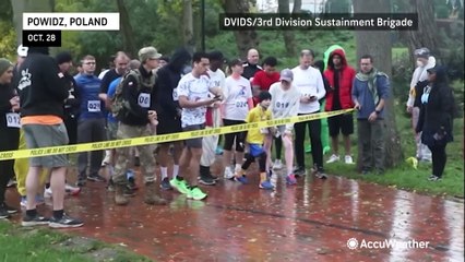 US Army takes part in spooky 5K run in Poland
