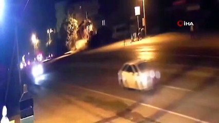 Des images de l'accident au cours duquel 4 personnes ont été blessées à Zonguldak ont ​​été diffusées