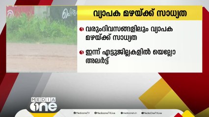 Download Video: വരും ദിവസങ്ങളിലും വ്യാപക മഴക്ക് സാധ്യത; 8 ജില്ലകളിൽ ഇന്ന് യെല്ലോ അലർട്ട്