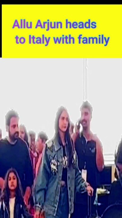 Allu Arjun heads to Italy with family to attend Varun Tej and Lavanya Tripathi's wedding