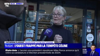 "On s'est retrouvé inondé d'un coup": l'ouest de la France frappé par la tempête Céline