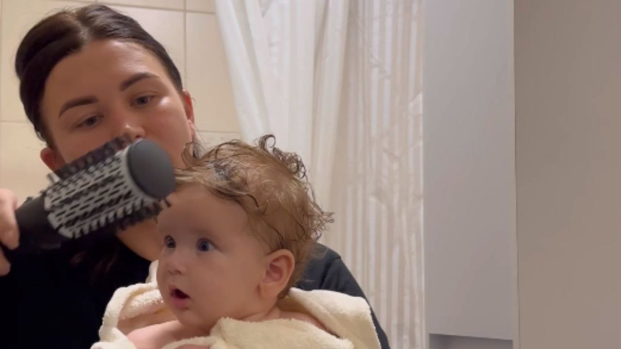 Mom can't stop laughing after giving baby boy a hilarious hairstyle