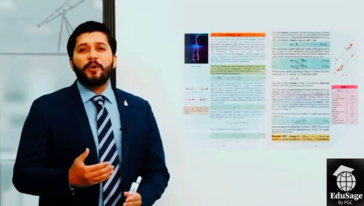 Coulombs Law part 1 by Hassan Fareed | 2nd year physics chapter 1 | electrostatics by pgc | EduSage