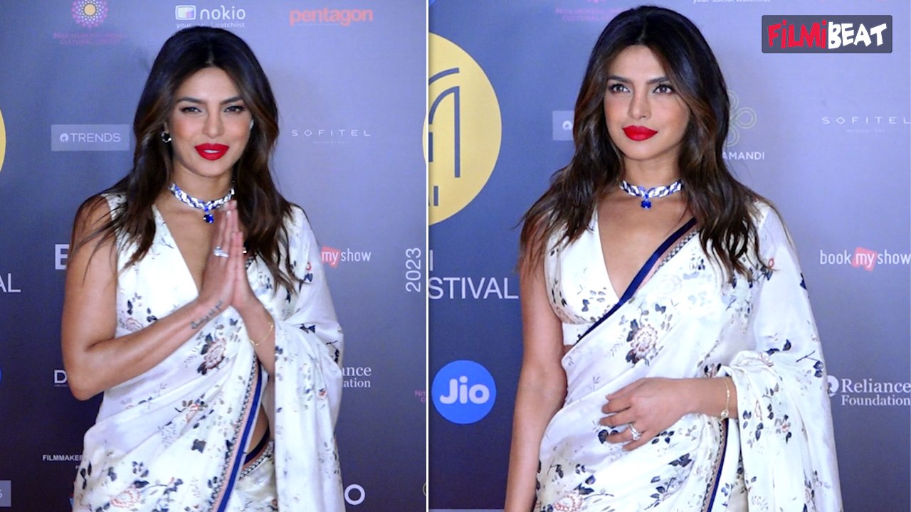 Priyanka Chopra Jonas's Second Look In A White Saree at Red Carpet Mami Film Festival 2023
