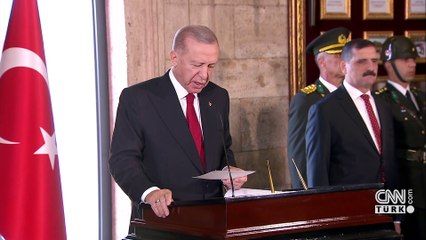 SON DAKİKA: Cumhuriyetin 100. yılı... Devlet erkanı Anıtkabir'de...