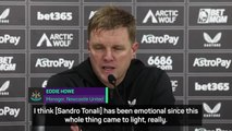 'Emotional' Tonali ban tough for Newcastle squad - Howe