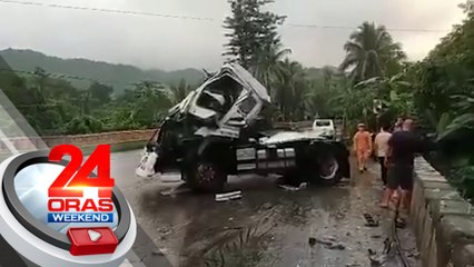 10-Wheeler, nahulog sa bangin sa Atimonan, Quezon; 3 sugatan | 24 Oras Weekend