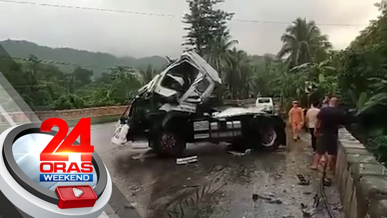 10-Wheeler, nahulog sa bangin sa Atimonan, Quezon; 3 sugatan | 24 Oras Weekend