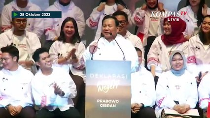 [FULL] Pidato Prabowo Bahas Pemimpin Muda di Depan Relawan Penerus Negeri