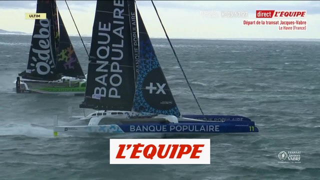 Le départ de la classe ultim - Voile - Transat Jacque-Vabre