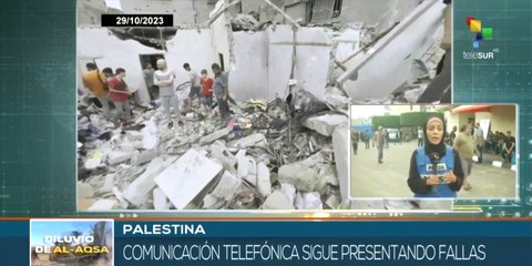 Sur y centro de Gaza persisten con las dificultades de comunicaciones e internet