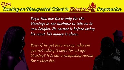Dealing and Unexpected Client in Ticket to Hell Corporation | Fiction | Short Story