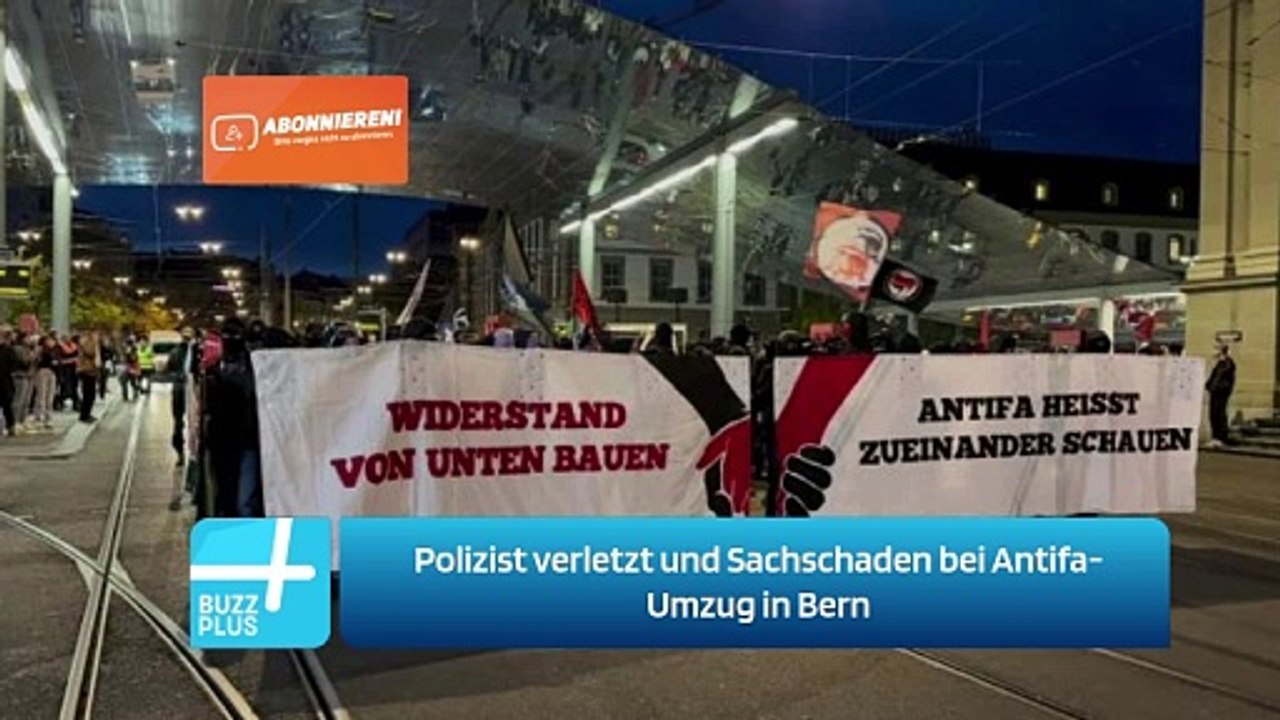 Polizist verletzt und Sachschaden bei Antifa-Umzug in Bern
