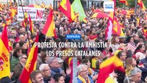Cerca de 10000 personas se manifiestan en Madrid contra la amnistía a los políticos catalanes