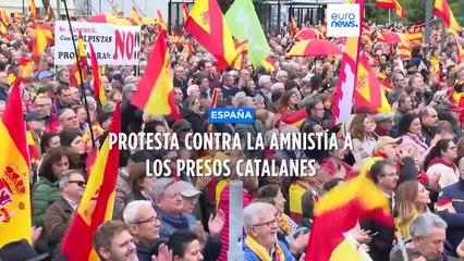 Cerca de 10000 personas se manifiestan en Madrid contra la amnistía a los políticos catalanes