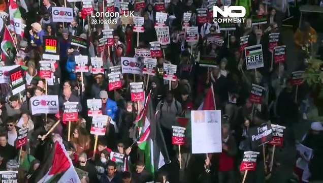 ده‌ها هزار نفر از هواداران صلح در غزه به رغم ممنوعیت‌ها در اروپا و آمریکا تظاهرات کردند