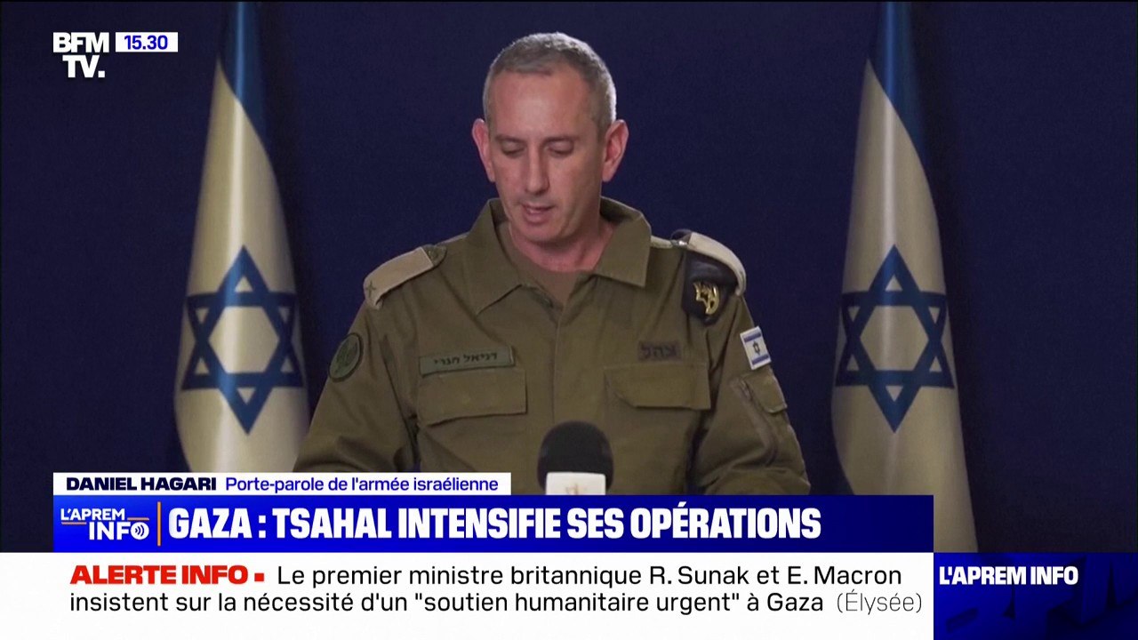 Daniel Hagari, porte-parole de l'armée israélienne: "Au cours de la nuit, nous avons élargi l'entrée des forces de Tsahal dans la bande de Gaza"