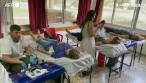 Medio Oriente, israeliani donano il sangue in una clinica al confine con il Libano