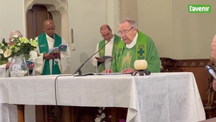 Première messe en wallon à l'église de Terwagne à Clavier