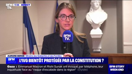 Droit à l'IVG dans la Constitution: "Il faut se saisir de ce moment politique pour faire en sorte que ce soit irréversible", affirme Aurore Bergé
