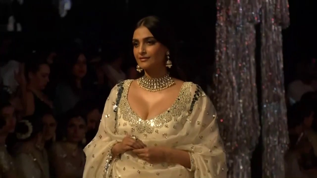 Actor Sonam Kapoor Walked for Designer Abhinav Mishra Fashion Show at Delhi