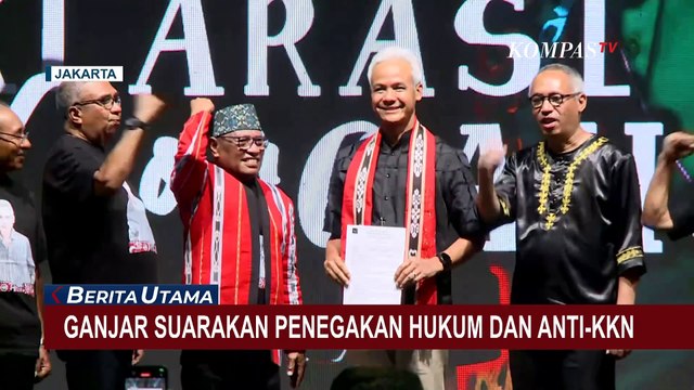 Hadiri Deklarasi Dukungan, Ganjar Pranowo Suarakan Penegakan Hukum dan Anti-KKN