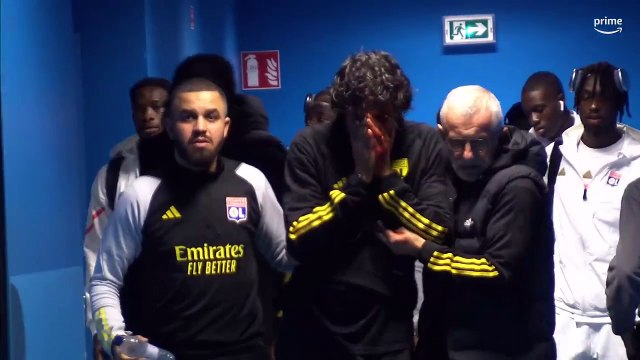 Fabio Grosso ferito da schegge di vetro durante Marsiglia-Lione