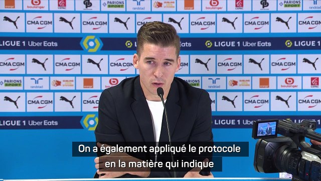 La réaction de François Letexier après les graves incidents en marge d'OM-OL
