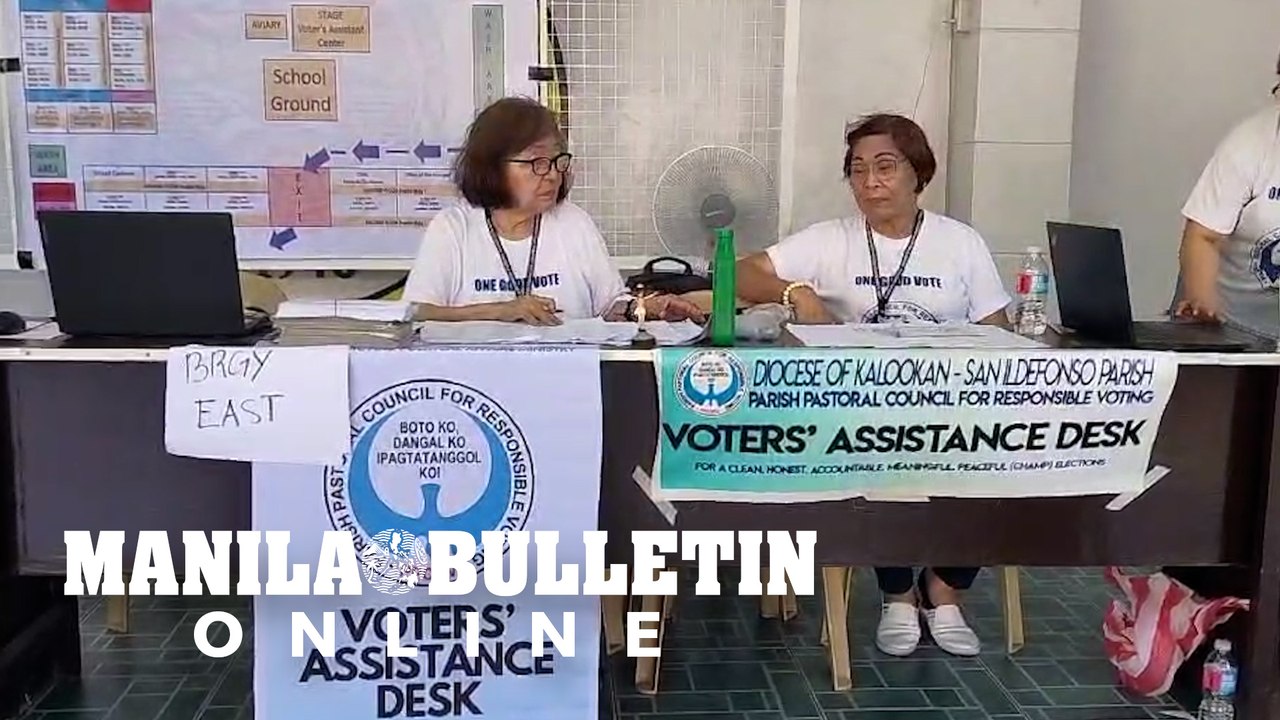 Parish Pastoral Council for Responsible Voting (PPCRV) volunteers on standby to assist voters in Navotas
