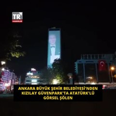 Ankara Büyük Şehir Belediyesi'nden Kızılay Güvenpark'ta Atatürk'lü görsel şölen