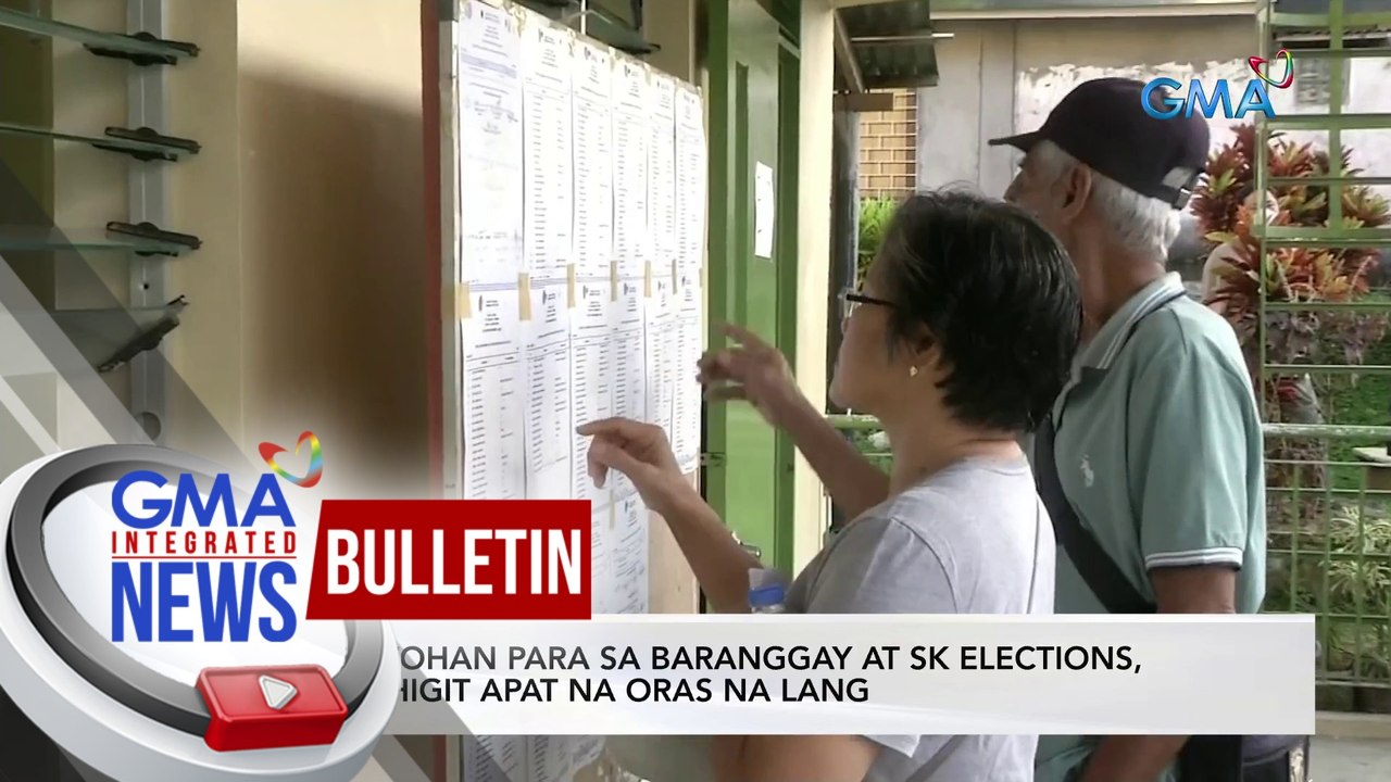 Botohan para sa BSKE, mahigit 4 na oras na lang | GMA Integrated News Bulletin