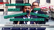 ¡Exclusivo! Mentiras del ministro César Vásquez: Más pruebas de los famosos coffee breaks