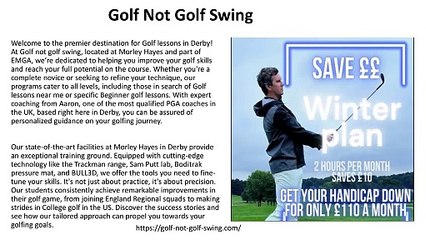 Golf Not Golf Swing