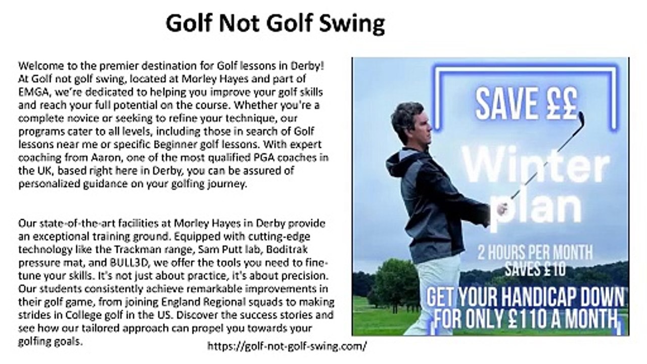 Golf Not Golf Swing