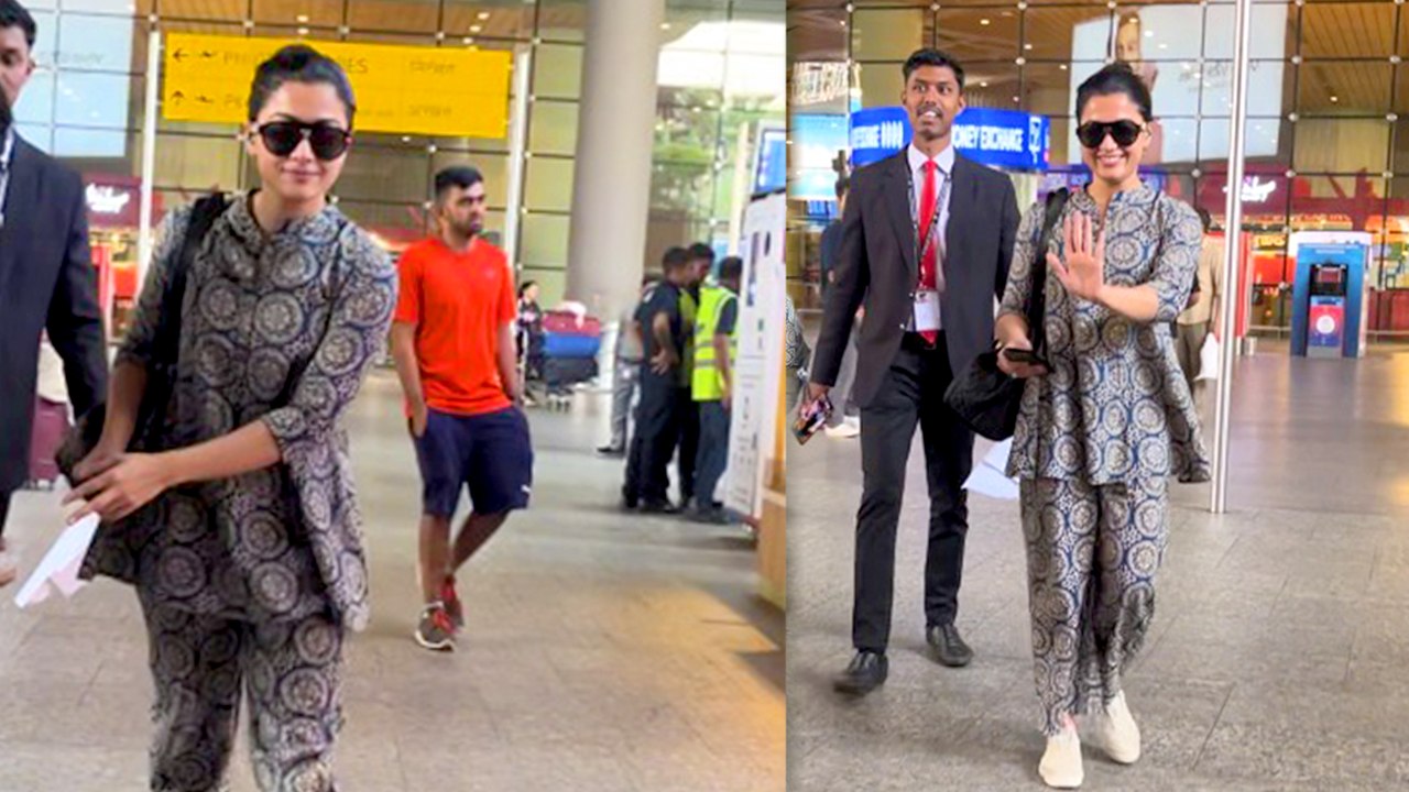 Rashmika mandana spotted at airport yt rahul