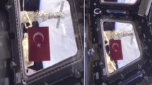 Rus Kozmonot uzayda Türk bayrağı dalgalandırdı