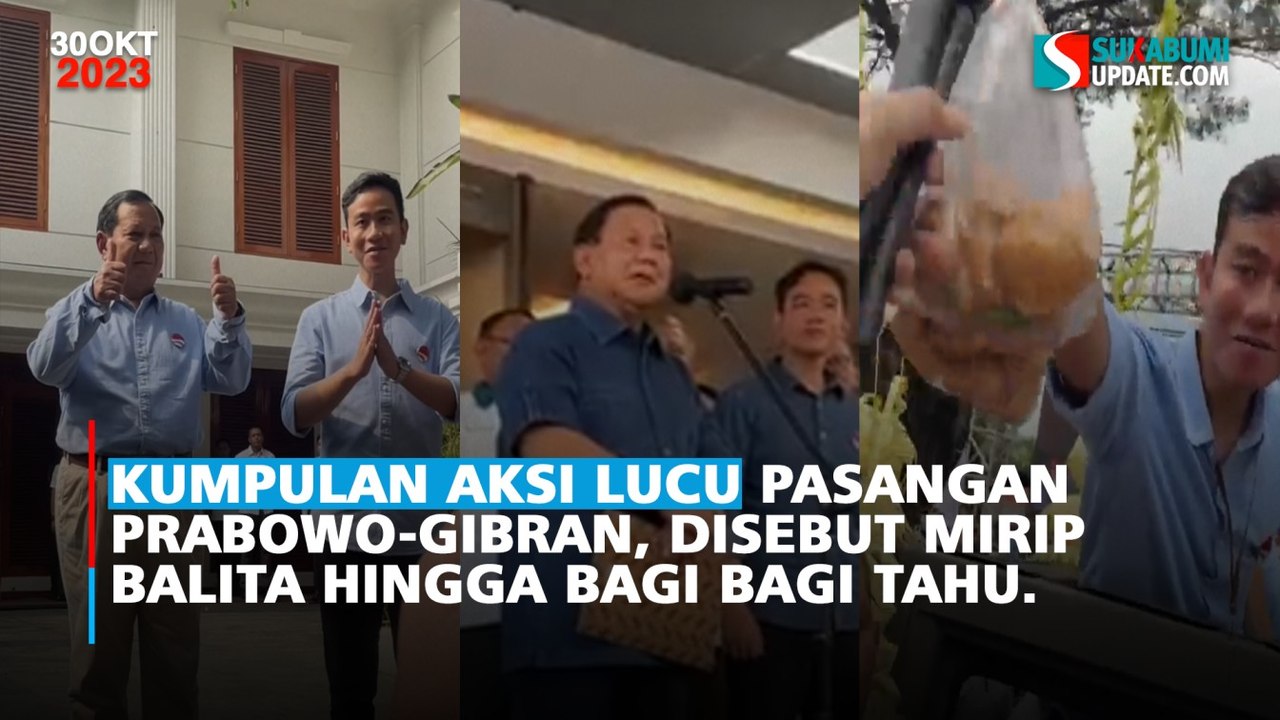 Kumpulan Aksi Lucu Pasangan Prabowo-Gibran, disebut Mirip Balita hingga bagi bagi tahu